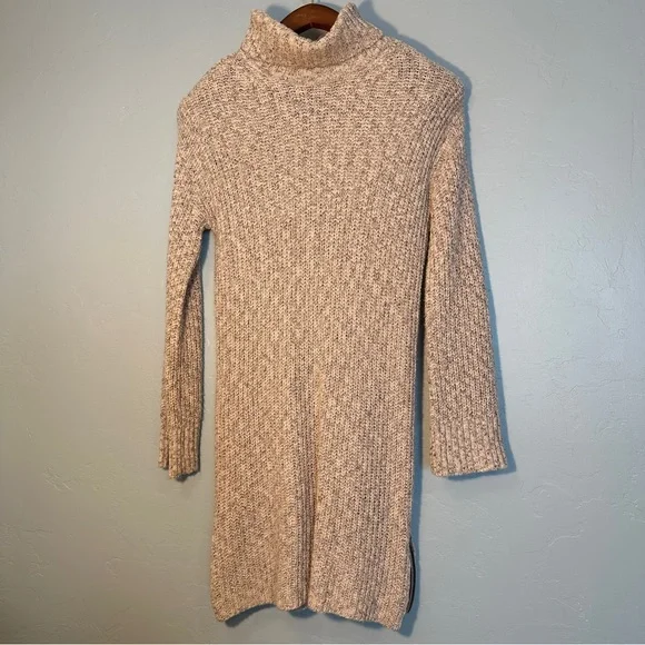 beige casual wedding dress V Neck Bodycon Mini Sweater Dress With Belt main image 0